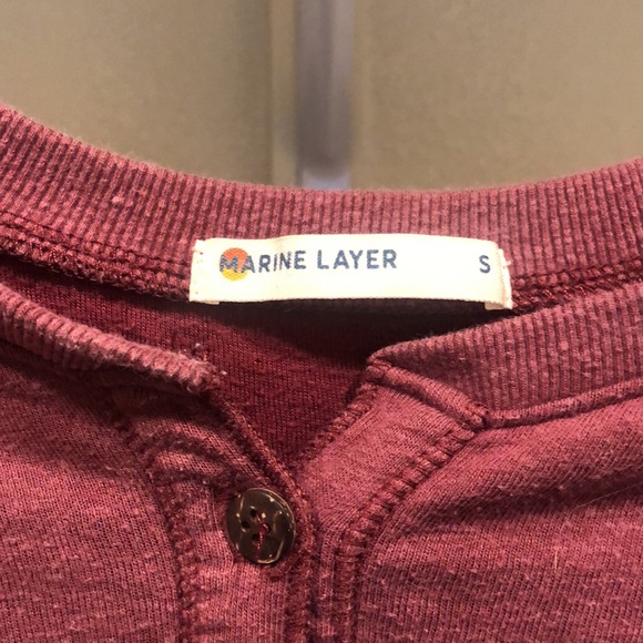 Marine layer long sleeved cotton henley - Picture 3 of 7